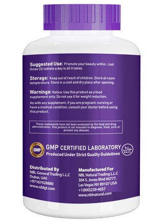 Super Collagen Tablets – 270 Tablets – Collagen Type 1 & 3 with Vitamin C & Biotin – 3g Per Serving – Supports Hair, Skin, Nails & Joint Health – 90 Servings - view 2