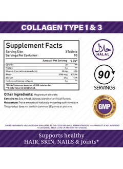 NBL Natural Super Collagen Tablets – 270 Tablets – Collagen Type 1 & 3 with Vitamin C & Biotin – 3g Per Serving – Supports Hair, Skin, Nails & Joint Health – 90 Servings  - Image 4