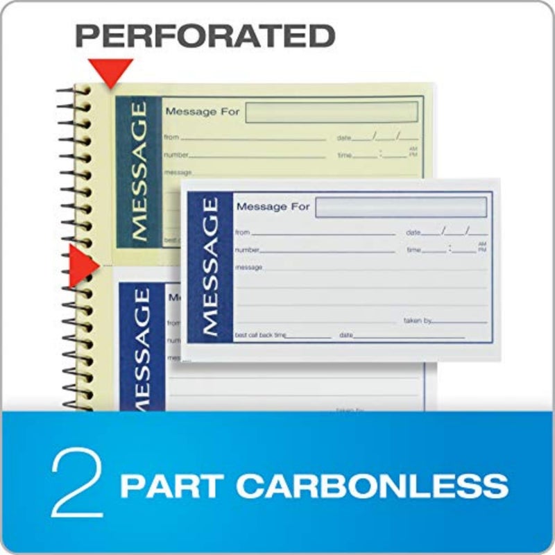 Adams Write 'N Stick Message Pad, 2-Part, Carbonless, Blue, 5-1/4" x 11", 200 Sets per Book (SC1153WS) - Image 4