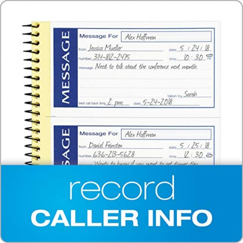 Adams Write 'N Stick Message Pad, 2-Part, Carbonless, Blue, 5-1/4" x 11", 200 Sets per Book (SC1153WS) - Image 5