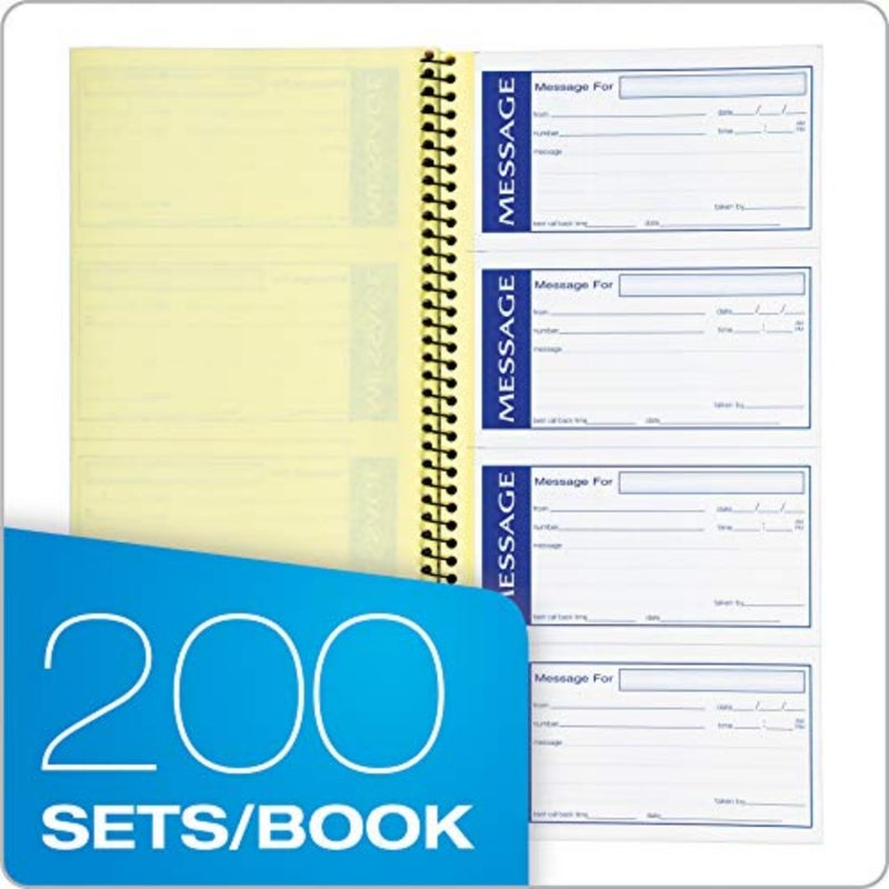 Adams Write 'N Stick Message Pad, 2-Part, Carbonless, Blue, 5-1/4" x 11", 200 Sets per Book (SC1153WS) - Image 3