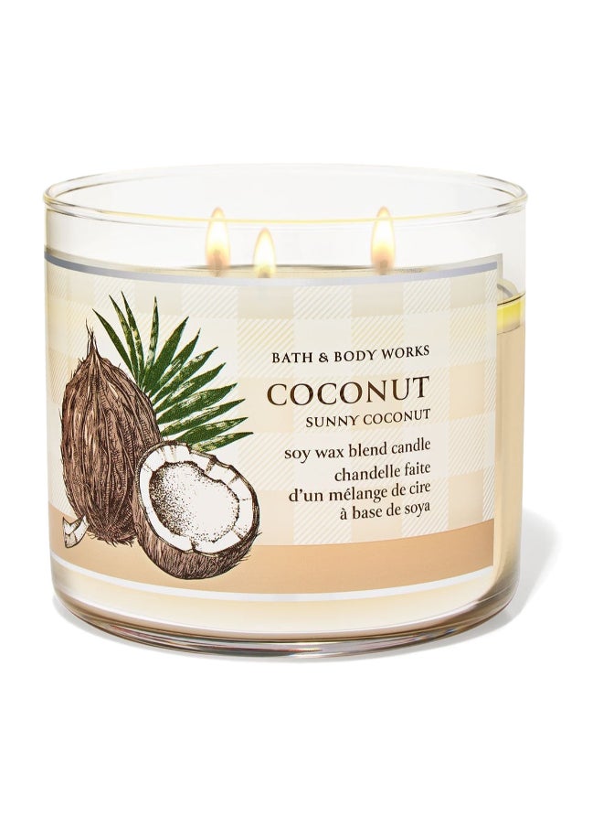 Bath & Body Works Sunny Coconut 3-Wick Candle 