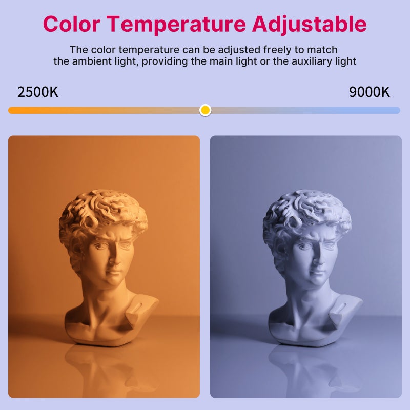 VL119 RGB Tube Light Handheld LED Video Light Wand 2500K-9000K Adjustable Brightness 20 Lighting Effects CRI 95 Built-in Battery for Vlog Live Streaming Product Portrait Photography - Image 2