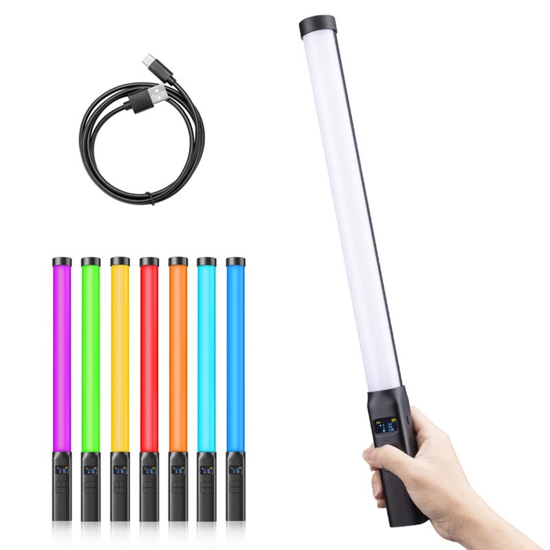 VL119 RGB Tube Light Handheld LED Video Light Wand 2500K-9000K Adjustable Brightness 20 Lighting Effects CRI 95 Built-in Battery for Vlog Live Streaming Product Portrait Photography - Image 1