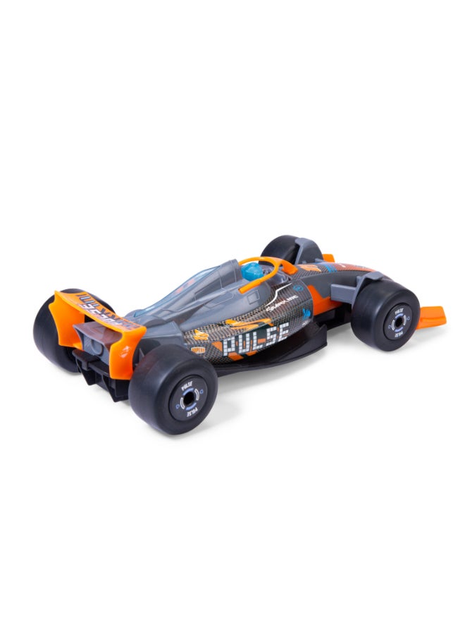 Dickie Toys Formula Racer Team Pulse - 1:24 Toy Car with Light & Sound, Friction & Rubber Wheels - 23 cm - Try Me - Image 4