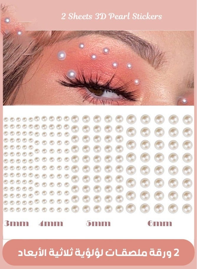 3.4.5.6MM ملصقات اللؤلؤ لشخصين - Image 1