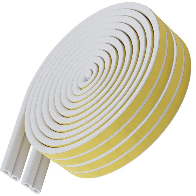 66 FEET SELF STICK FOAM WEATHER STRIPPING DOOR WINDOW SEAL DRAFT STOPPER INSULATION TAPE FOR WINDOWS AND DOORS SOUNDPROOF WEATHERSTRIPPING GAP BLOCKER
