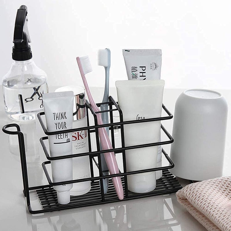 Honexa Toothbrush Holder for Bathroom Storage Wall Hanging Metal 21 X 7 X 115 CMBlack - Image 5