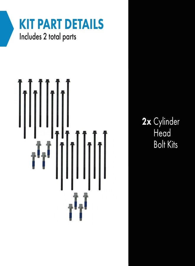 تي آر كيو مجموعة براغي رأس أسطوانة محرك TRQ، 28 زوجًا، متوافقة مع شاحنات دودج بيك أب وجيب V8 سعة 4.7 لتر - Image 2