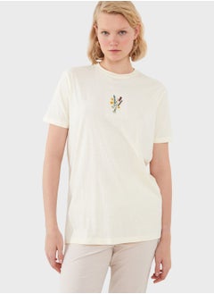 Crew Neck Graphic Tunic