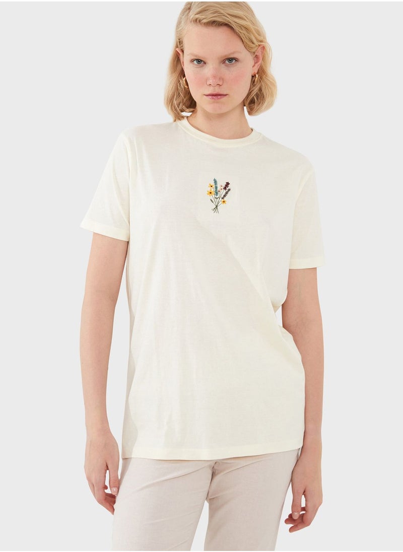 LC WAIKIKI - Crew Neck Graphic Tunic - Image 1