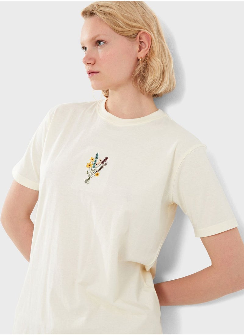 LC WAIKIKI - Crew Neck Graphic Tunic - Image 1