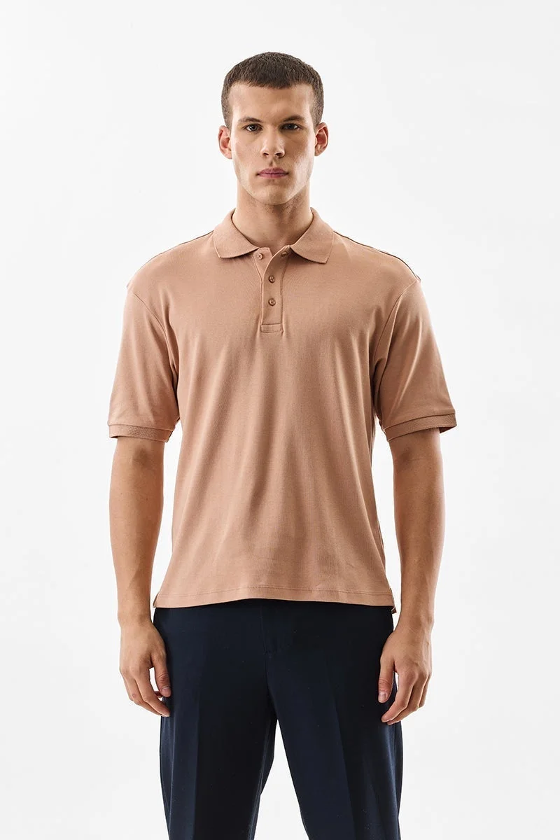 سنيتش تي شيرت بولو قطن % بقصة عادية