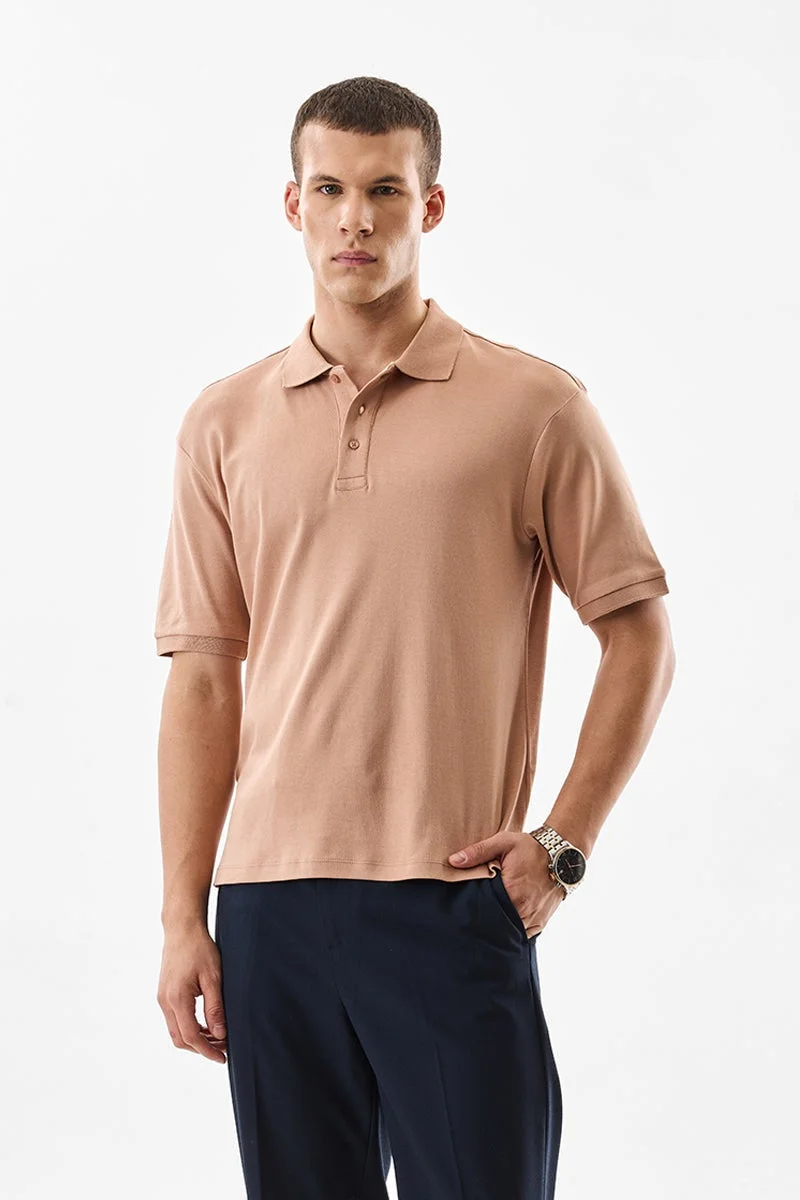 SNITCH Regular Fit 100% Cotton Polo T-Shirt