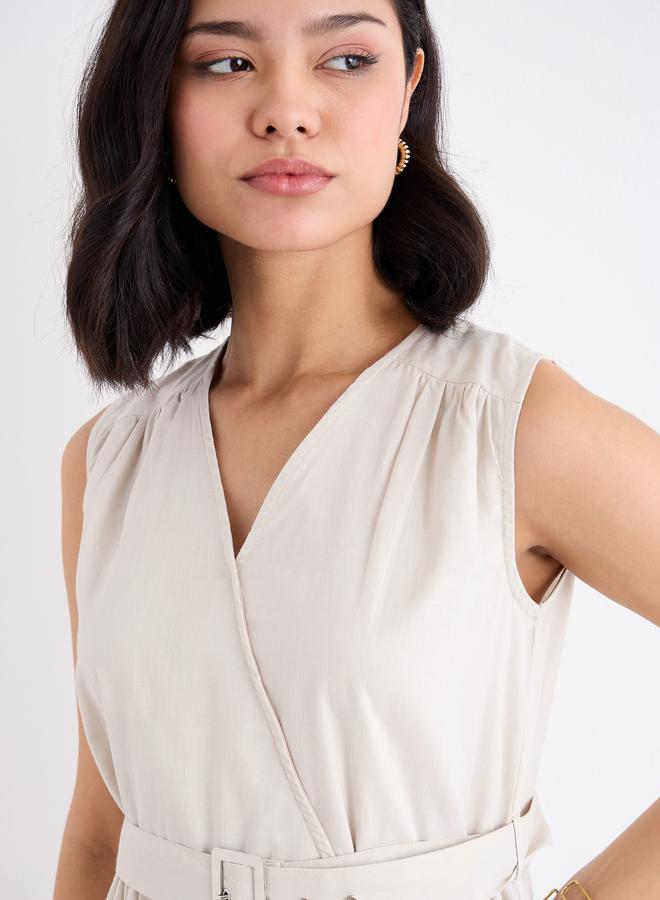 ستايلي فستان ميدي بنسيج شيفلي - Image 4