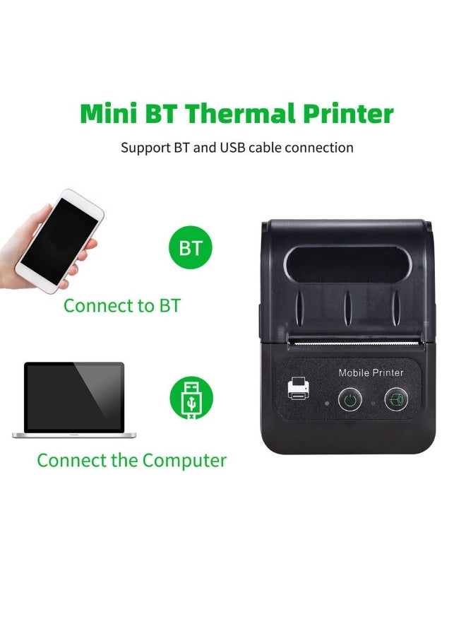 GOOJPRT Portable Wireless BT 58mm Thermal Receipt Printer Mini USB Bill POS Mobile Printer - Image 4