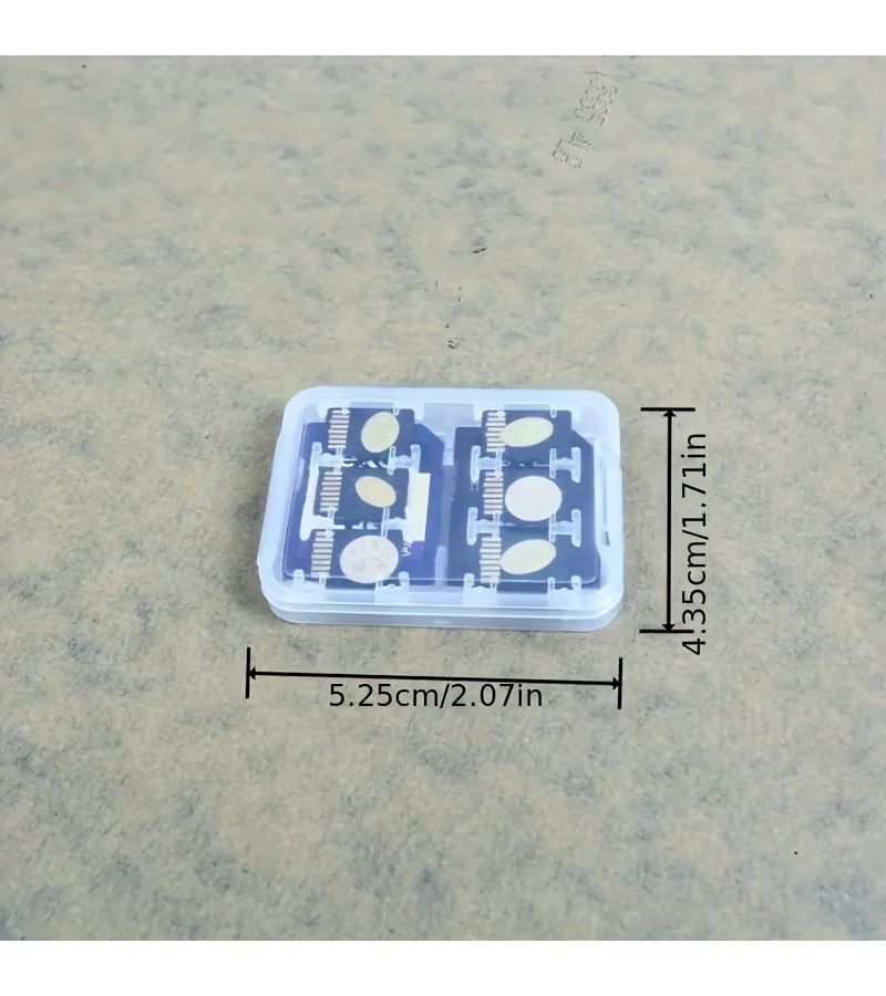 حافظة شفافة صغيرة واقية لحالتين من بطاقات الذاكرة SD / SDHC / TF - Image 2