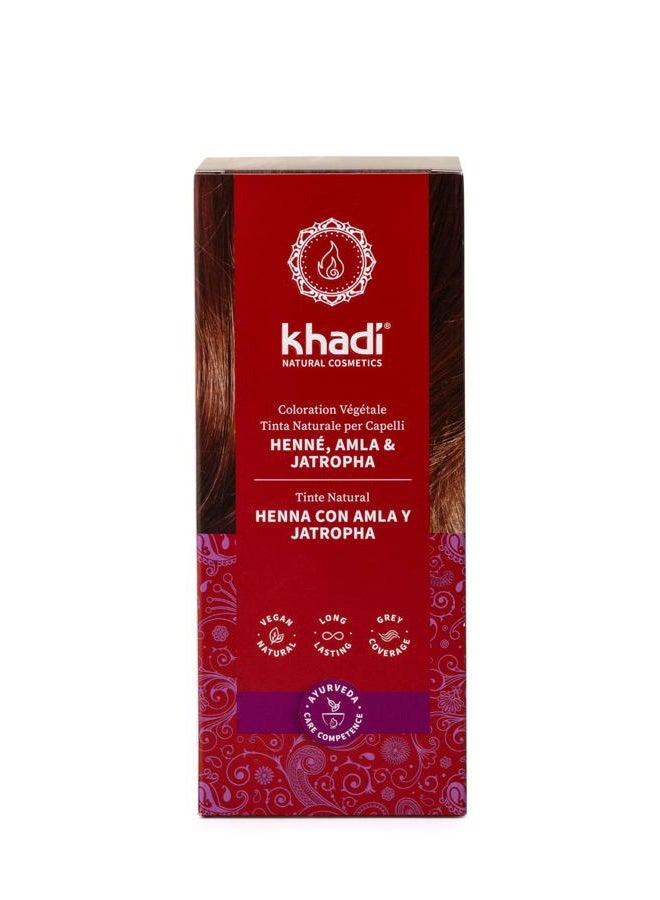khadi Ayurvedic Natural Hair Color, 100% herbal, vegan, PPD & chemical free, certified natural cosmetics for healthy hair (AUBURN RED, 1 Pack (1 x 3.5oz)) - Image 2