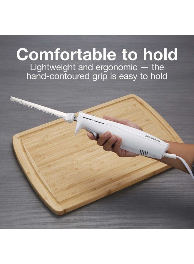 Proctor Silex 74311 Easy Slice Electric Knife, White - Image 4