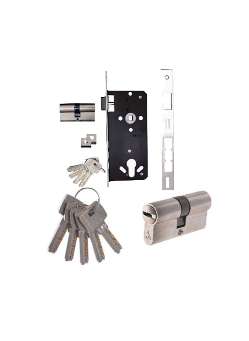 كالون الاهرام كومبيوتر 5 مفتاح مع اكرة باب شقة فضي كومكس مع صدادة مغنطسية هدية - Image 3