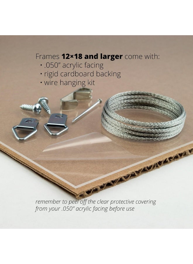 Craig Frames FM26DKW 16 by 20Inch Picture Frame Smooth Wrap Finish 126Inch Wide Dark Brown - Image 2