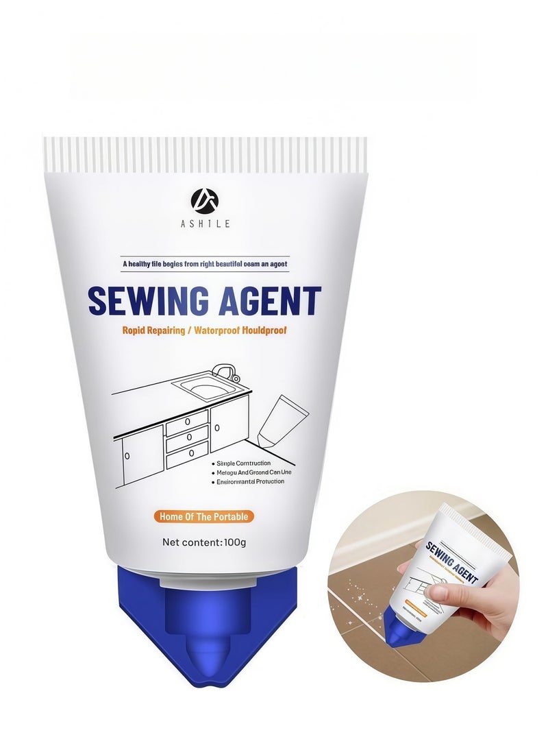 ASHILE Tile Grout Paint, Cement Crack Filler, and Grout Sealer for Shower and Floor Tiles, Used for Filling Cracks and Gaps on Tile Surfaces, Easy and Safe to Use, White, 100g - Image 4