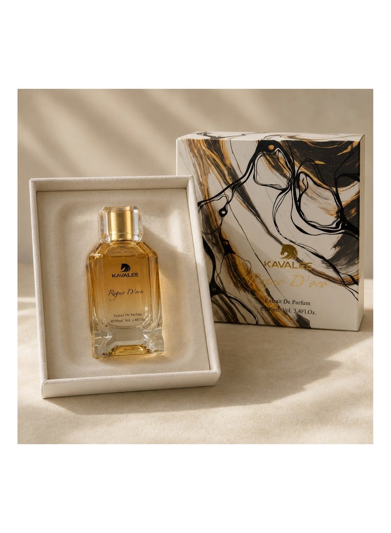 KAVALEE Regno D'oro Extrait de Parfum for Men and Women, 100ml - Image 3