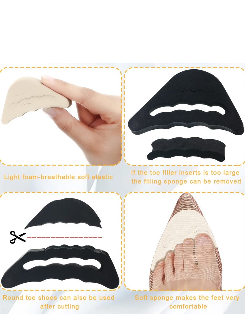 12 Pairs Shoe Filler High Heel Cushion Pads Adjustable Toe Filler Inserts Front Insoles Heel Grips Liner Insert for Preventing Too Big Shoe from Heel Slipping Blisters Relieve Pain (Casual Style)