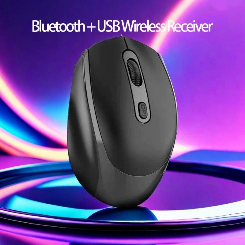 Dual Mode Rechargeable Bluetooth Wireless Mouse, Adjustable DPI Sensitivity, Silent Click Buttons, Lightweight Compact Portable, Type-C Fast Charging, 5 Colors Available, Compatible with Tablet Laptop Phone Desktop Windows iOS Android - Image 1