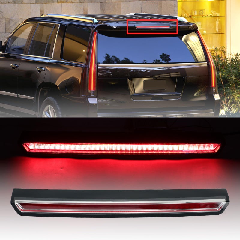 Clidr 923117 LED Third Brake Light Compatible with 20152020 GMC YukonYukon XL Cadillac EscaladeEscalade ESV 22803028 3rd Brake Light Assembly