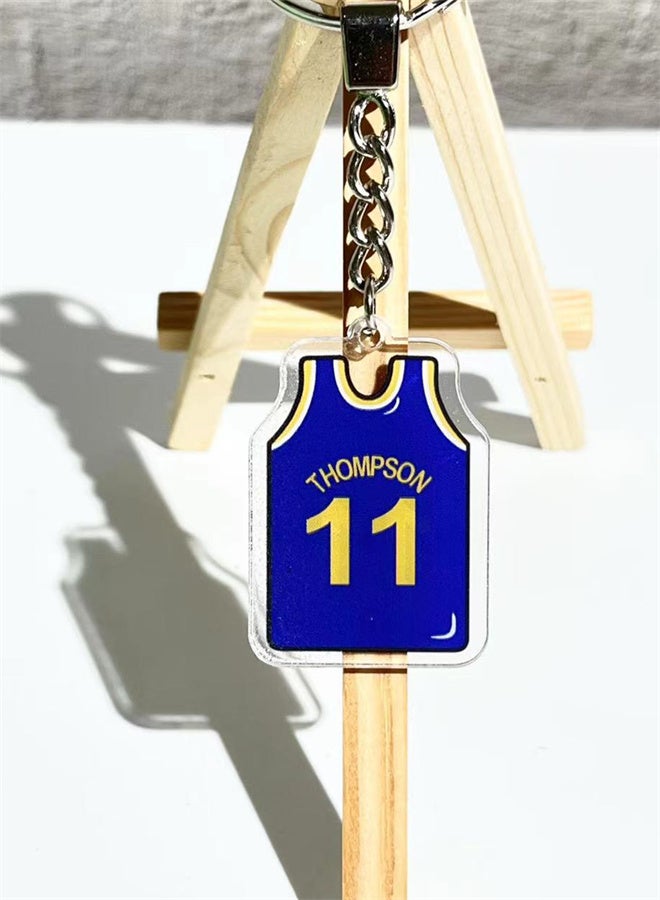 Generic Commemorative Jersey Basketball Star Keychain Men And Women Schoolbag Car Pendant Accessories