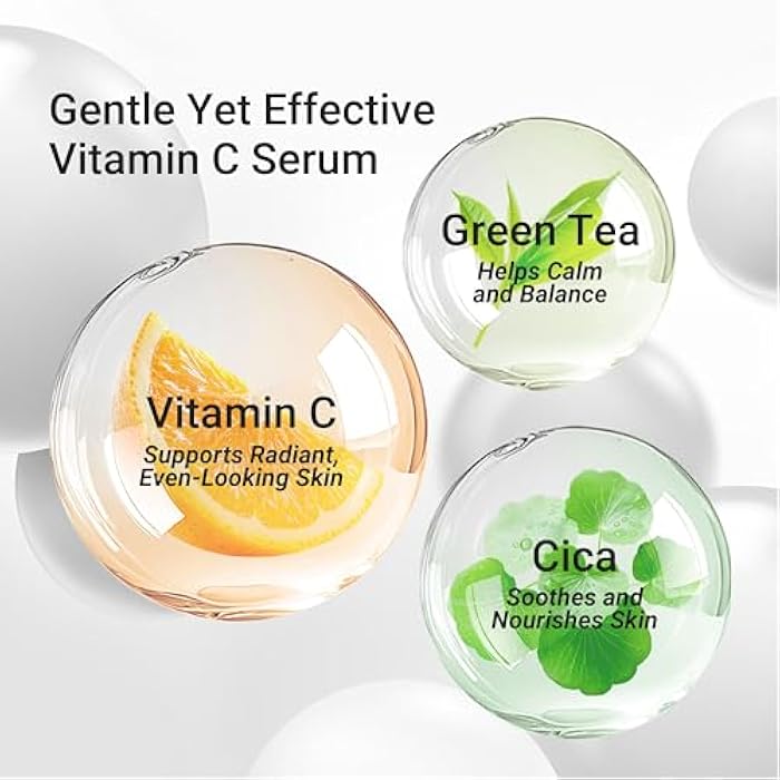 Meebak Korean Vitamin C Serum | Radiance Face Serum | Soothing Formula with Centella Asiatica, Panthenol & Adenosine for Glowing Skin | Lightweight Daily Formula - Image 3