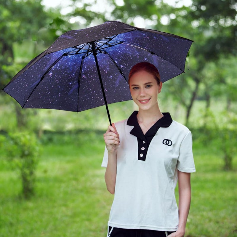 LANBRELLA Umbrella Compact Inverted Folding Umbrellas Auto Open Auto Close - T2.4-Starry Sky - Image 2