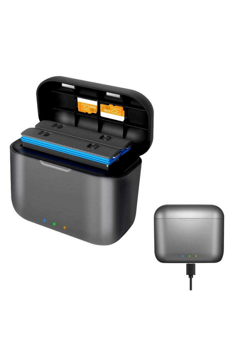 For Insta360 X3 Battery Fast Charger Hub with Charging Cable Stand 2 TF Card Slots Simultaneous Charging Travel Friendly Safety Protection for Power Accessories - Image 3