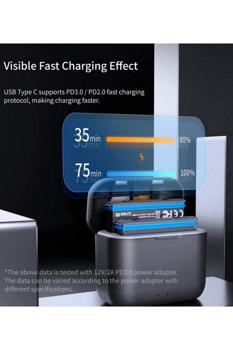For Insta360 X3 Battery Fast Charger Hub with Charging Cable Stand 2 TF Card Slots Simultaneous Charging Travel Friendly Safety Protection for Power Accessories - Image 4