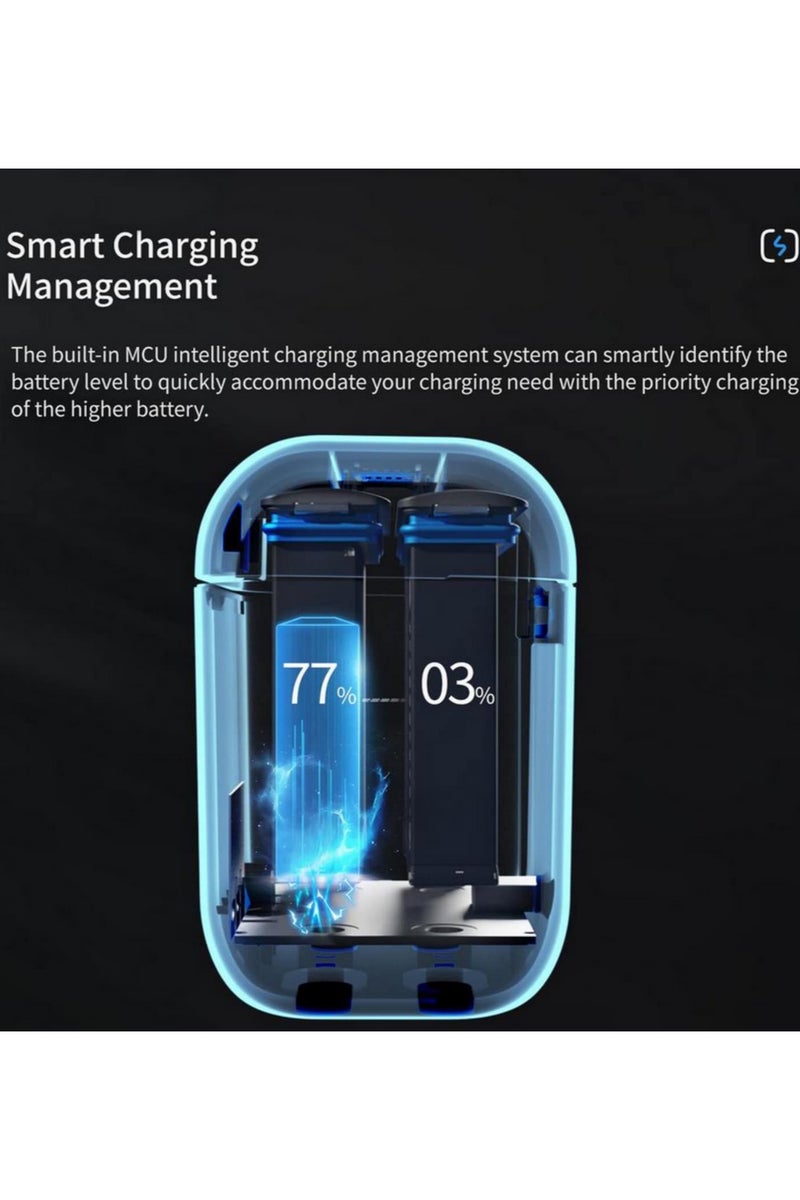 For Insta360 X3 Battery Fast Charger Hub with Charging Cable Stand 2 TF Card Slots Simultaneous Charging Travel Friendly Safety Protection for Power Accessories - Image 5