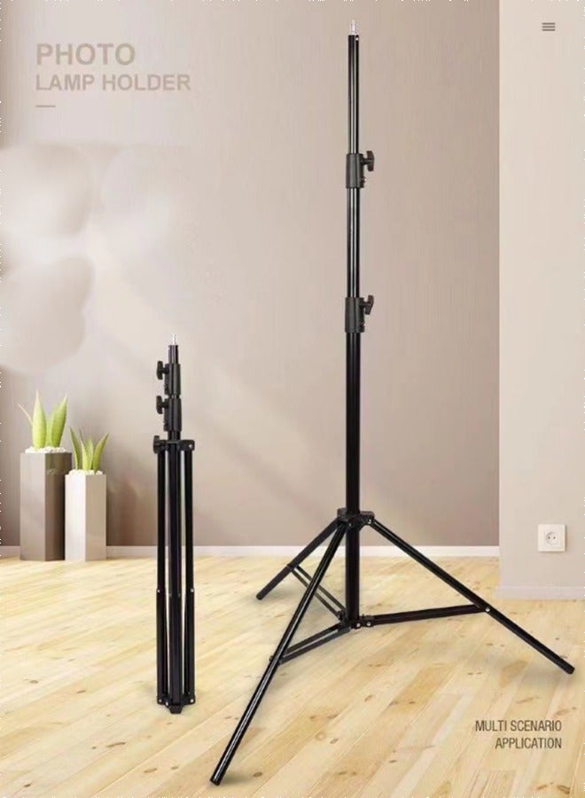Arabest Photography Light Tripod Stand 280cm Adjustable Heavy Duty Stainless Steel Reflector Holder Max Load 10kg, Foldable Telescopic Video Studio Lighting Floor Tripod Stand for Softbox Umbrella Backgrounds - Image 3