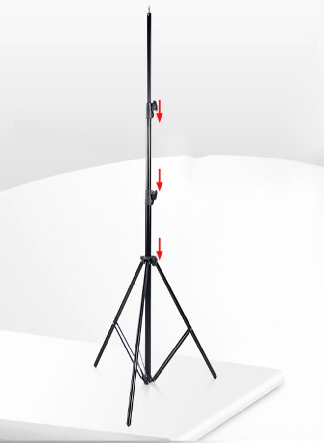 Arabest Photography Light Tripod Stand 280cm Adjustable Heavy Duty Stainless Steel Reflector Holder Max Load 10kg, Foldable Telescopic Video Studio Lighting Floor Tripod Stand for Softbox Umbrella Backgrounds - Image 4