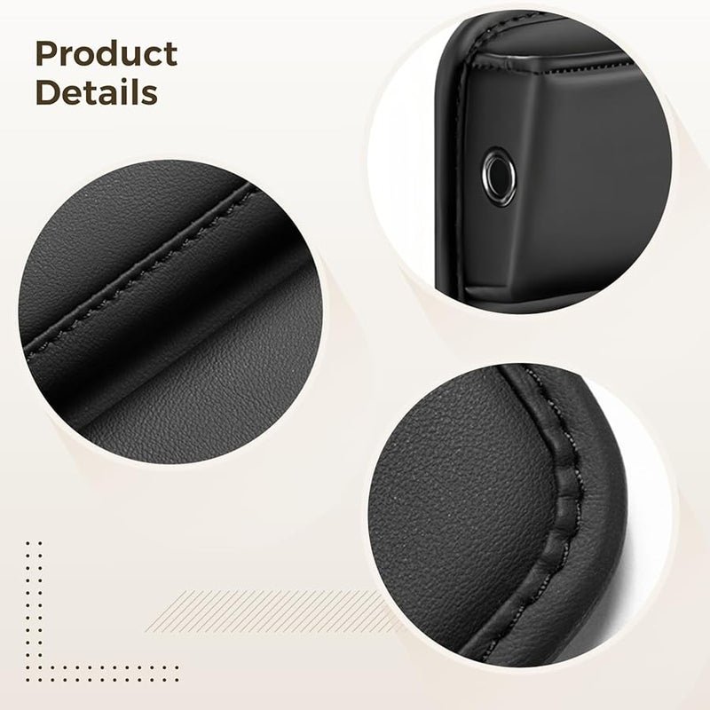 Leather Car Seat Gap Organizer With Dual Layer Storage For Cards And More - Image 3