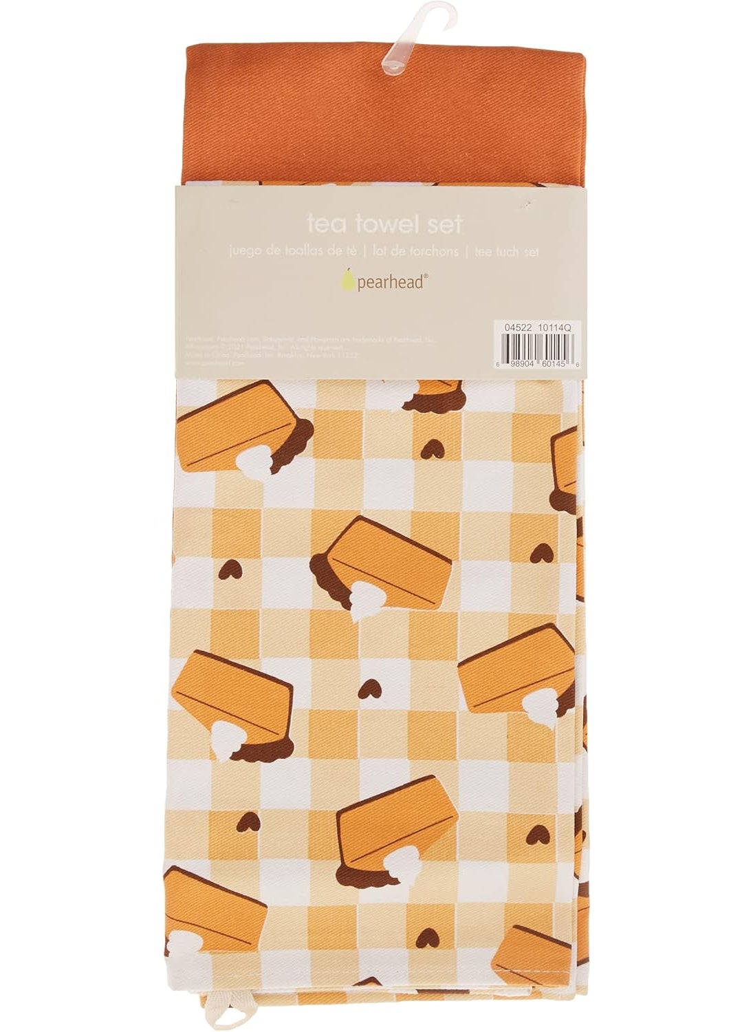 pearhead Pearhead Pumpkin Pie Dish Towels Set of 2 Thanksgiving Tea Towels Halloween Decor Kitchen Decor Hostess Gifts Fall Home Dcor  - Image 3
