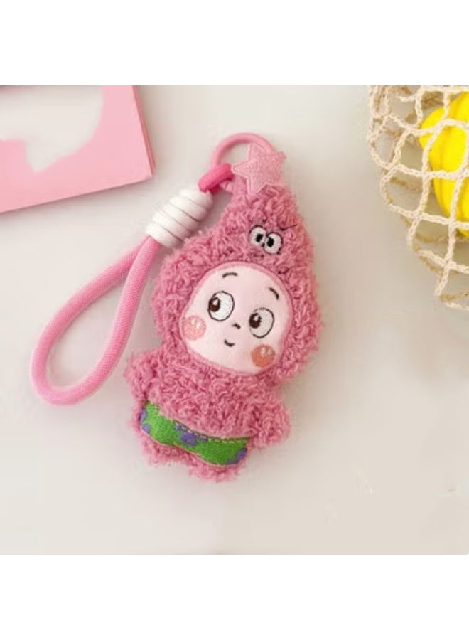 Cute plush doll keychain/bag/keychain decoration for girls (Piece Star doll lanyard/ring)