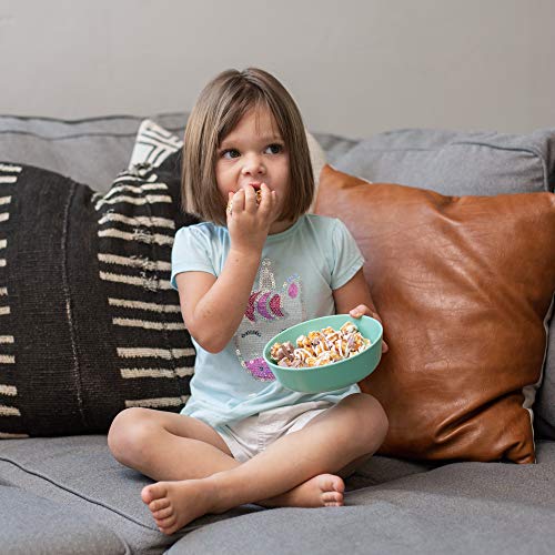 Grow Forward Bamboo Kids Plates and Bowls Sets - 8-Piece Dishwasher Safe Non Toxic Plates for Kids - Reusable Eco Friendly BPA Free Dishes Dinnerware Sets for Children - Rainforest - Image 3