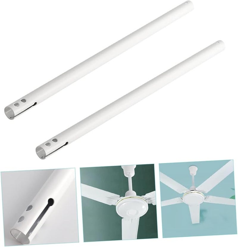 سقف مروحة تمديد قضيب أسفل قضيب 2 قطعة 12 بوصة قضبان حديد ملحقات - Image 4