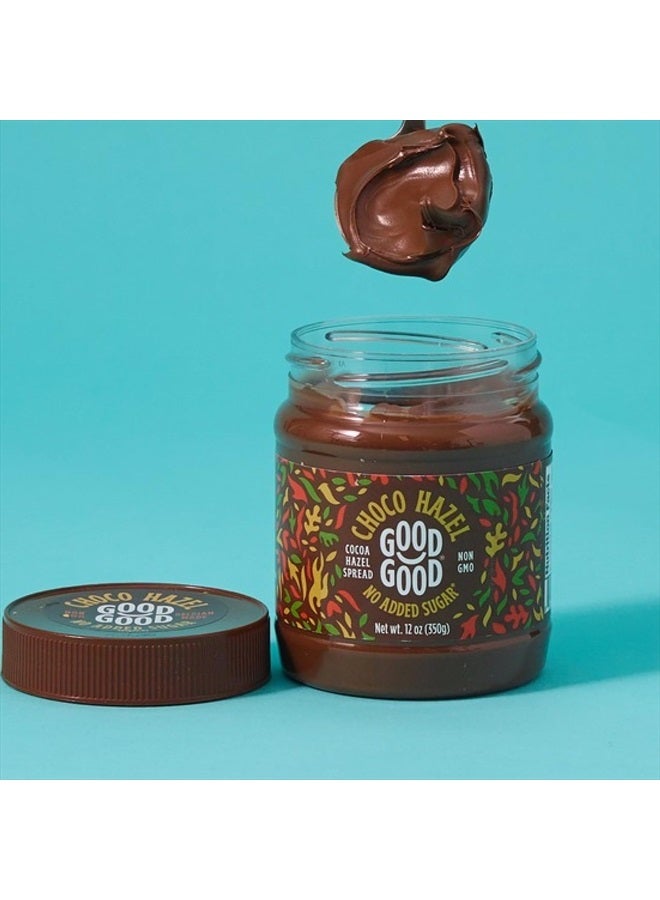 Good Good GOOD GOOD No Added Sugar Belgian Choco Hazel Spread - Chocolate Spread with Natural Sweeteners - Gluten Free - Vegetarian Friendly - 12oz / 350g (Pack of 1)  - Image 3