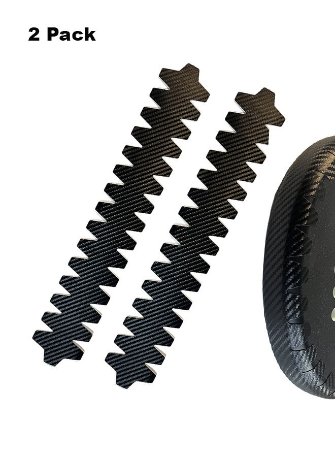 بكومور قطعتان من واقيات مضرب البادل، شريط حماية من ألياف الكربون، مناسب لجميع أنواع مضارب البادل، واقي لحواف الإطار، خفيف الوزن، متين، مقاوم للخدش، ماص للصدمات، مناسب لمضارب البادل والتنس. - Image 1