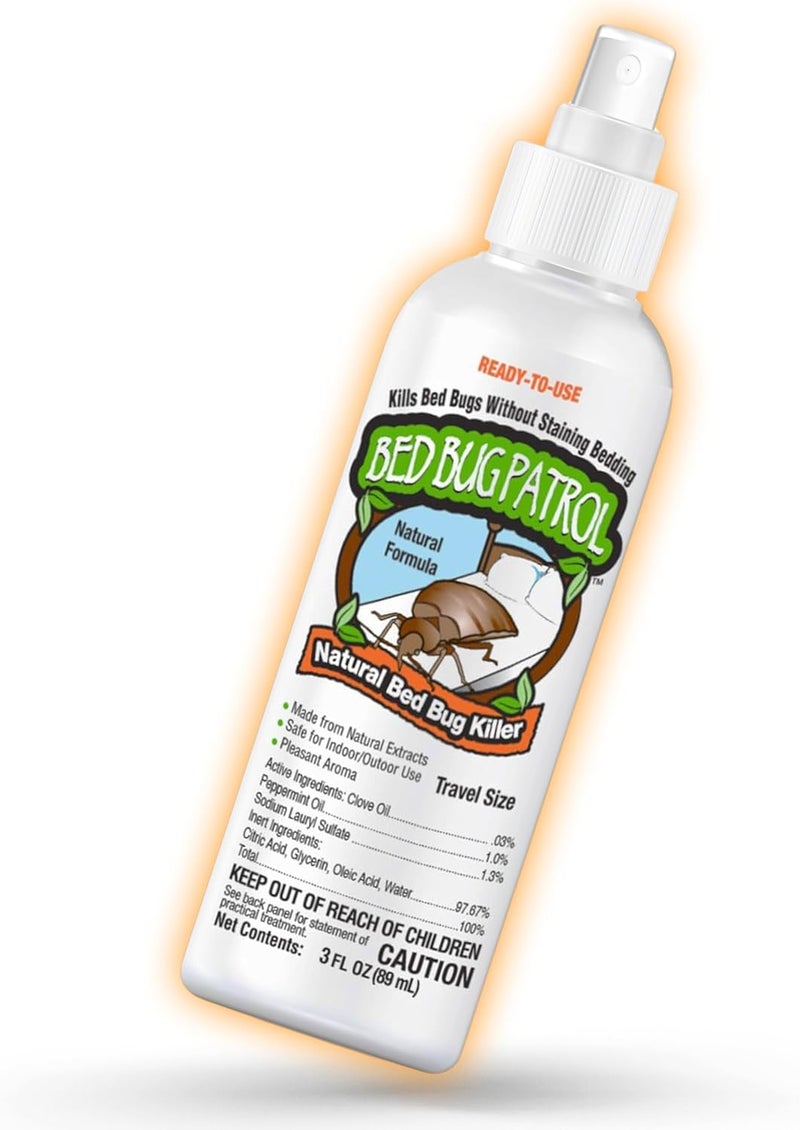 Bed Bug Patrol Bed Bug Travel Spray by - Natural Bed Bug Killer - Child & Pet Safe - Plant Based - Non-Toxic - TSA Approved - for Hotels, Airbnb, Rideshare, Luggage - 3oz Travel Size - Image 3