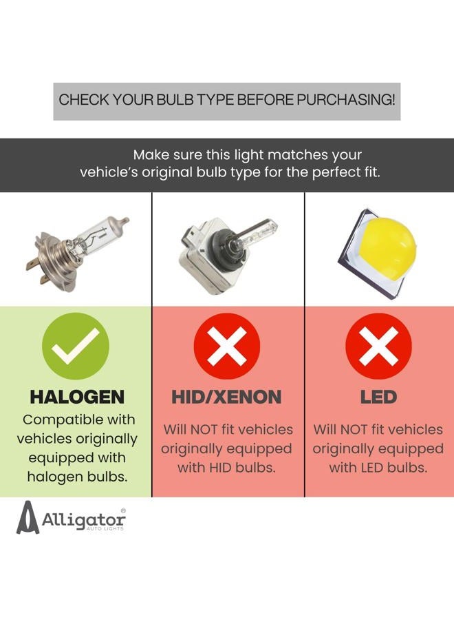 ALLIGATOR AUTO LIGHTS Headlight Assembly Compatible with Hyundai Sonata 2015 2016 2017 Halogen Headlamp with Bulbs, Right/Passenger Side - Image 2