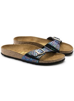 BIRKENSTOCK Madrid Shiny Snake Black Multi Birko-Flor Sandal  - Image 1