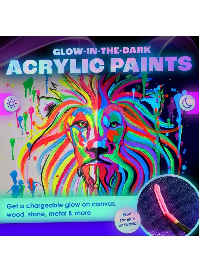 نيون نايتس مجموعة طلاء ذاتي مضيئة متوهجة في الظلام من 8 قطع - Image 4