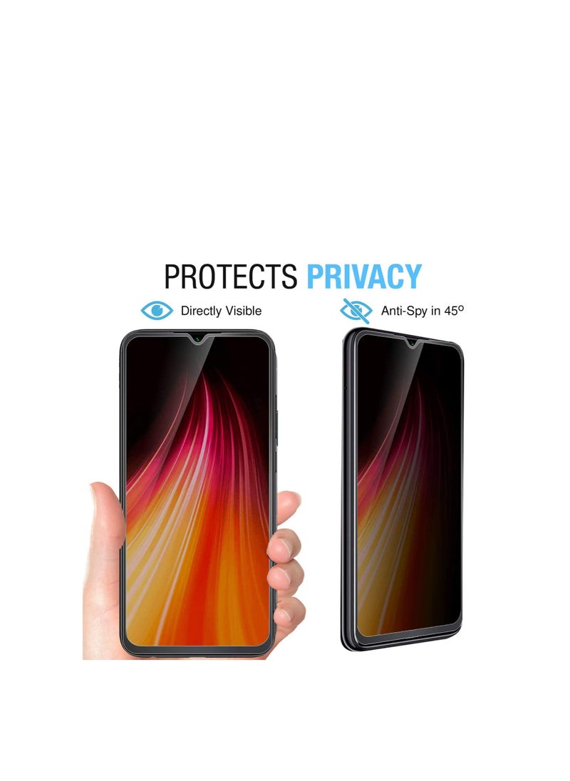 Generic - Redmi Note 8 Privacy Screen Protector, Sapnio Anti-Spy Peep Self-adhesive Anti-scratch Bubble Free Anti-Fingerprint 9H Hardness Tempered Glass Screen Protector for Redmi Note 8 - Image 1